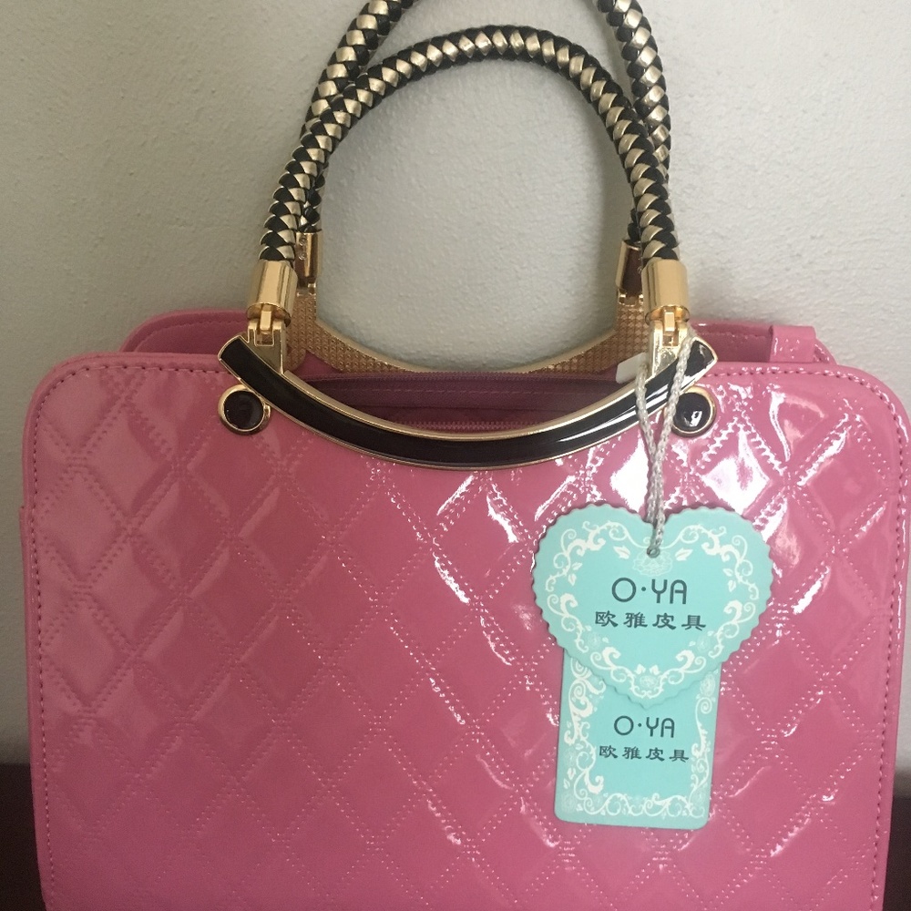 Raspberry Patent Purse - image 1